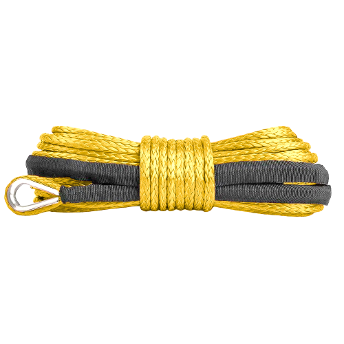 THE BEAST YELLOW ATV WINCH SYNTHETIC LINE 6 MM 15 M ROPEHOOK-YL